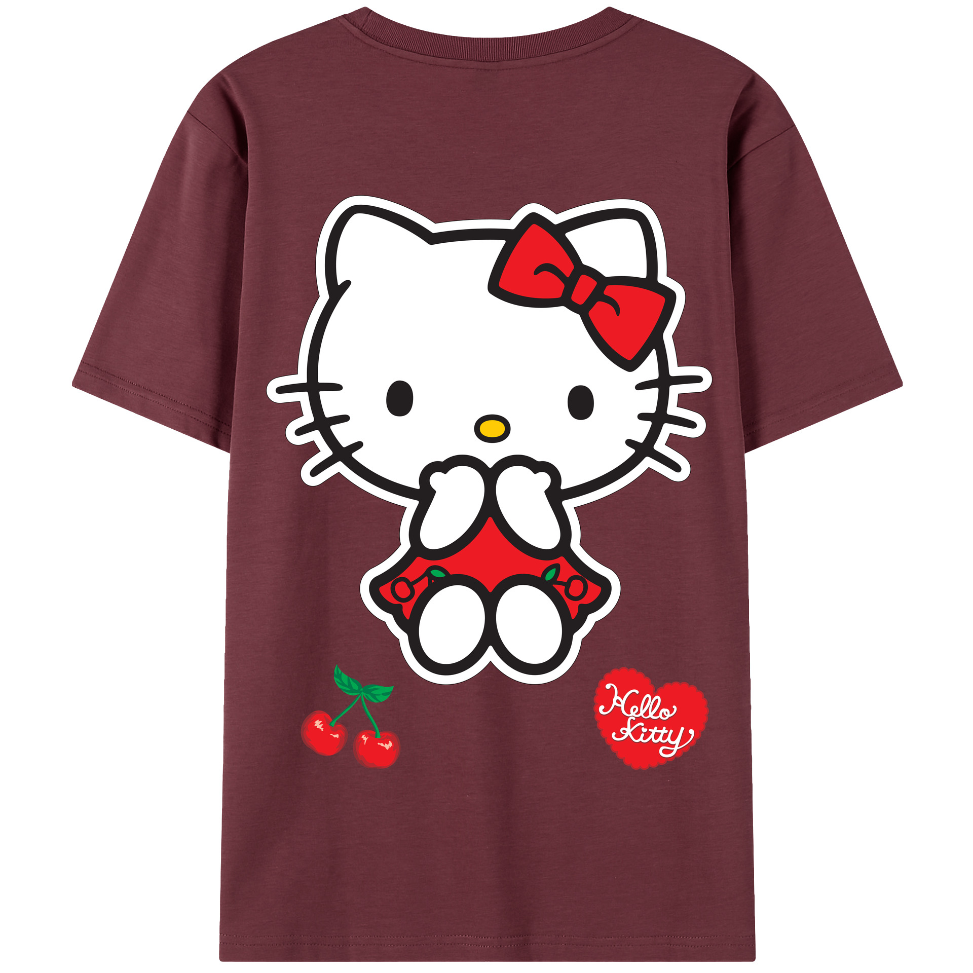 （画像用） Hello Kitty ハローキティ 綿100％半袖Tシャツ（背面プリント）